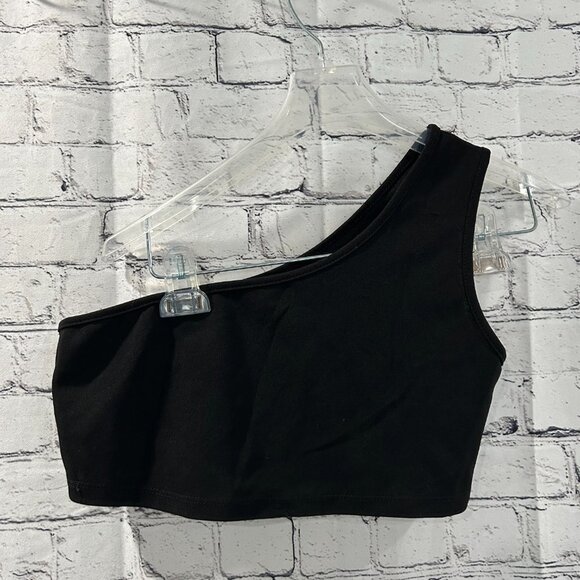 5 for $10 Ladies Love Couture one shoulder crop top Size M - Picture 2 of 3